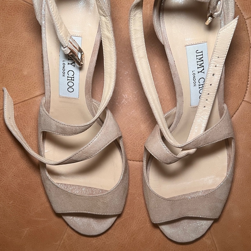Jimmy Choo Beige Strappy Sandals